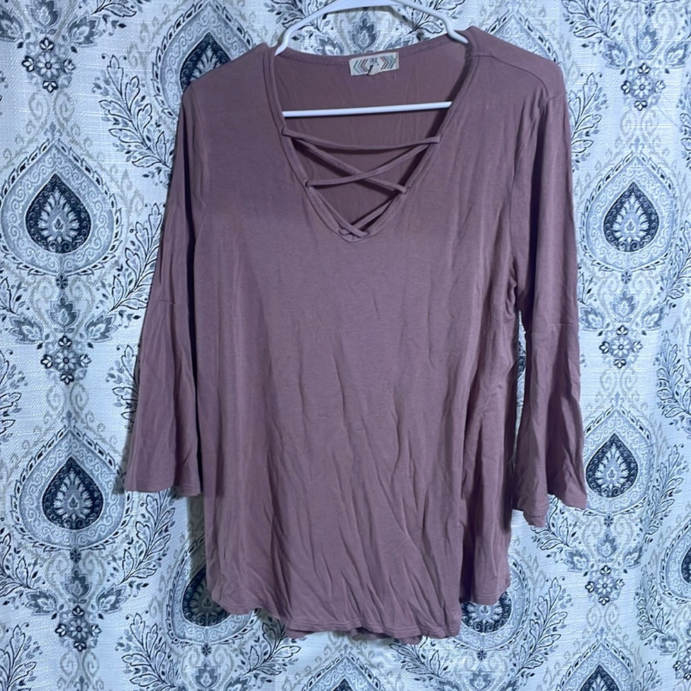 Large, pink blouse